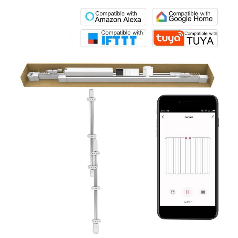 Tuya Expanding Curtain Track 1.2N.M Aluminium Ceiling Curtain Track